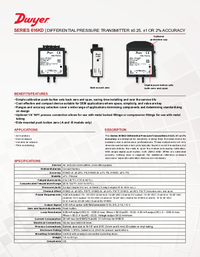 Thumbnail of document Data Sheet - 616KD Differential Pressure Transmitter